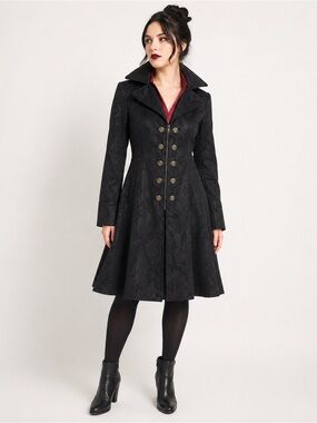 Hot Topic Once Upon a Time Captain Hook Coat S Fit Flare Goth Steampunk